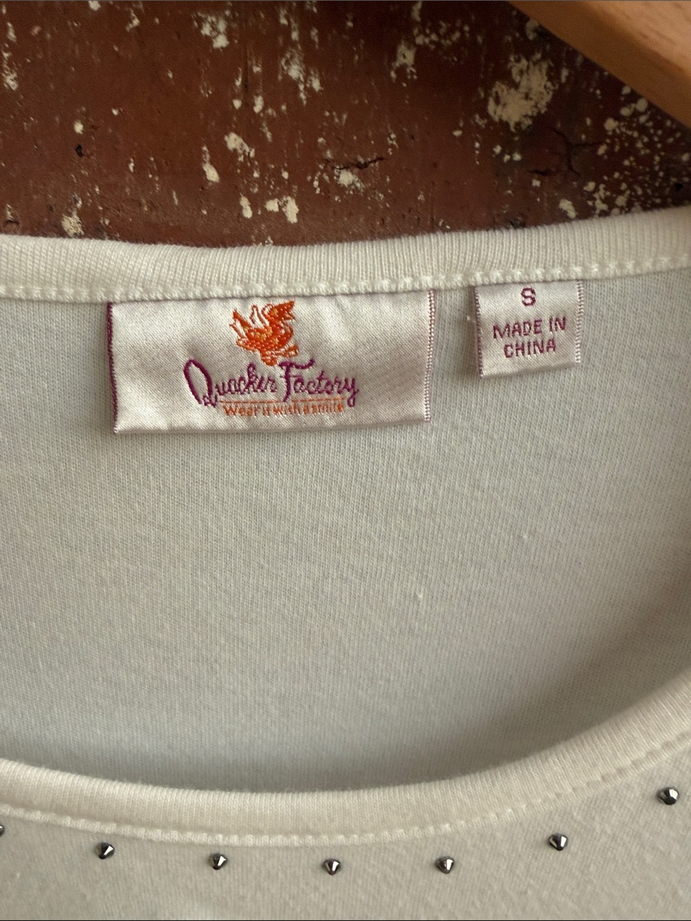 Quacker Factory Cream Top with Leopard Cat Appliqué - Picture 3 of 8